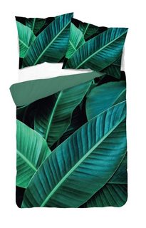 DETEXPOL Francouzské povlečení 3D Banánové listy micro Polyester - mikrovlákno, 220/200, 2x70/80 cm