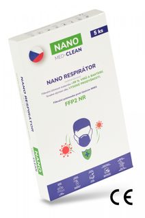 5x FFP2 respirátor NANO MED.CLEAN tělová