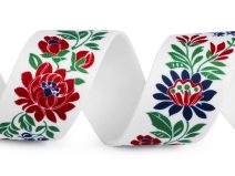 Dekorační pruženka s barevným vzorem, šíře 40 mm, METRÁŽ