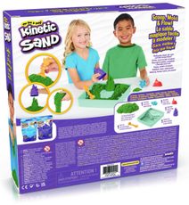 SPIN MASTER Kinetic sand Zelený 450g tekutý písek s podložkou a nástroji