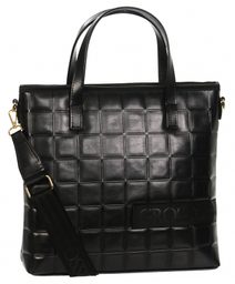 Větší moderní černá dámská kabelka S692 GROSSO