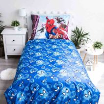 Třípatrový plný penál Spiderman blue Polyester, 20x13x6 cm