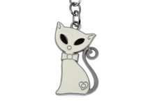 Kovový přívěsek na batoh / klíče kočka