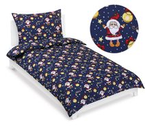 Vánoční povlečení 140x200, 70x90cm VLOČKY červenošedé