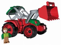 Traktor/kombajn kovový s vlečkou 4 druhy