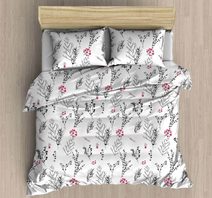 Bavlněné ložní povlečení DELUX Beauty bílé 140×200, 70×90 cm