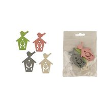 Dekorační budka, 4 ks D3717 - 4 x 0,3 x 6 cm