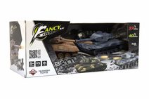 Tank RC T-80 plast 25cm s dobíjecím packem USB+adaptér na baterie 2 druhy 2,4 GHz v krabici