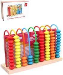 DŘEVO Počítadlo vertikální s početními příklady *DŘEVĚNÉ HRAČKY*