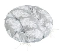 Sedák Adéla prošívaný kulatý - průměr 40 cm Pírka šedá