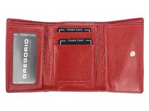 Gregorio Kožená červená dámská peněženka dárkové krabičce