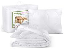 SET Merkado peřina a polštář Bílá celoroční 140x200, 70x90 cm