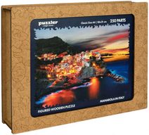 PUZZLER DŘEVO Halštatské jezero 30x21cm dekorativní skládačka 250 dílků