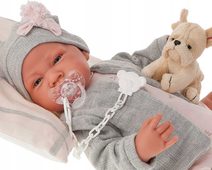 Antonio Juan panenka miminko Pipa holčička 42 cm (realistická, vinyl)