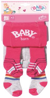 ZAPF CREATION Baby Born punčocháče 2 páry pro panenku miminko 3 druhy