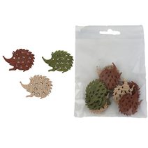 Dekorační ježek, 10 ks D7437 - 2.5 × 2.5 × 0.3 cm