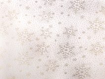 Dekorační samet / velvet vánoční se zlatým potiskem METRÁŽ