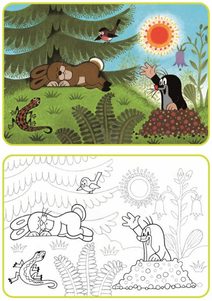 Pokladnička Krtek válec se zámkem plech 9x11cm v sáčku