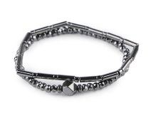 Pružné náramky z hematitu sada 2 ks