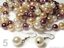 Náhrdelník a náušnice z voskovaných perel LONG (1 sada)