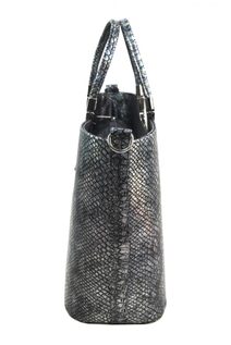 Elegantní stříbrno-perleťová hadí kabelka do ruky S7 GROSSO