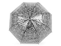 Dámský / dívčí průhledný vystřelovací deštník leopard