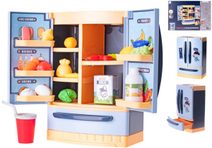 Lednice modrá set s maketami potravin na baterie Světlo Zvuk
