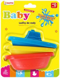 Baby lodička barevná do vody set 3ks na kartě pro miminko