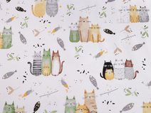 Bavlněná látka / plátno zvířátka v cirkusu METRÁŽ