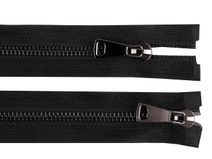 Zip kovový 5 mm dělitelný 2 jezdce / dvoucestný 60 cm