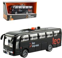 Autobus Leo Express 16cm hlášení řidiče a stewardky CZ na baterie Světlo Zvuk