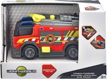 DICKIE Auto hasičské volný chod funkční vodní dělo na baterie Světlo Zvuk