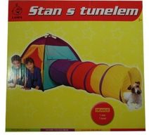 Dětský prolézací stan s tunelem 280×112×94 cm