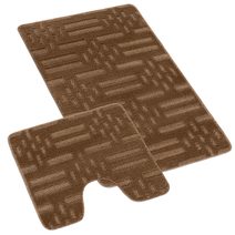 SADA BANY 60x100 + 60x50 cm - s výkrojem - sada 60x100, 60x50 cm Čárka hnědá