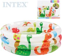 INTEX Bazének dětský nafukovací kruh 61x22cm baby Dinosauři bílý 57106