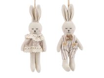 Textilní velikonoční zajíček k zavěšení