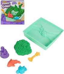 SPIN MASTER Kinetic sand Zelený 450g tekutý písek s podložkou a nástroji