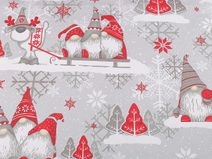 Vánoční bavlněná látka / plátno skřítek METRÁŽ