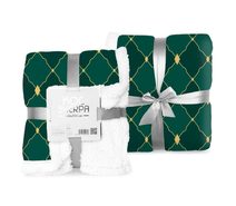 FARO Fleece deka s beránkem zelená Polyester, 150/200 cm