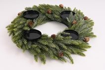 Adventní věnec s mini šiškami 371473 - dia 43 cm