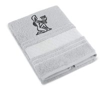 Froté ručník mozaika se znamením PANNA Šedá 123/042