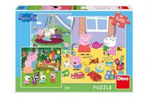 Puzzle Peppa Pig na prázdninách 3x55 dílků v krabici 27x19x4cm