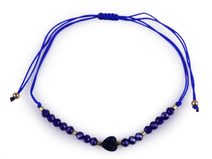 Náramek shamballa srdce a broušené korálky s AB efektem