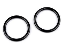 Kroužek černý Ø30 mm na koženou galanterii 10 ks