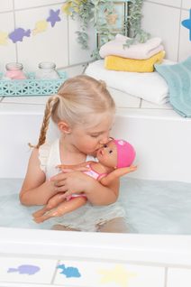 Baby želvička do vody 11cm na baterie s vodotryskem plast pro miminko