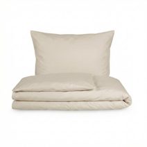 Hotelové povlečení atlas hladký s hotelovou kapsou světle béžové