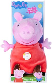 SIMBA PLYŠ Prasátko Peppa Pig na baterie Zvuk *PLYŠOVÉ HRAČKY*