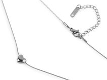 Náramek z nerezové oceli srdce, křížek