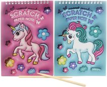Vyškrabovací obrázky Jednorožec sešit 8 listů s nástrojem 2 druhy