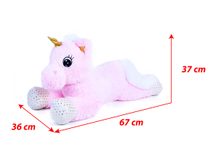 Velký plyšový jednorožec Funkie 85 cm bílý